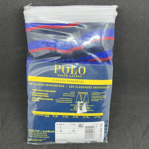 POLO RALPH LAUREN Men's 3-Pk. Classic Cotton Boxer Briefs - Picture 4 of 4